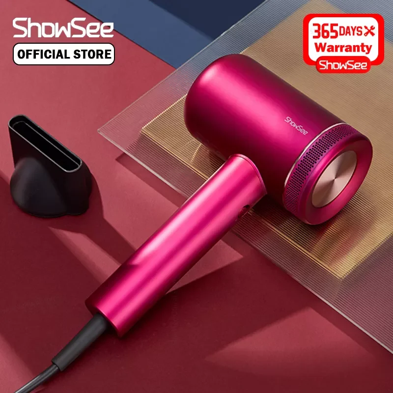 

ShowSee High Speed Hair Dryer 1800W Negative Ion Hair Dryer Strong Wind Anion Professional Blow Dryer Styling Tool Hair Dryer