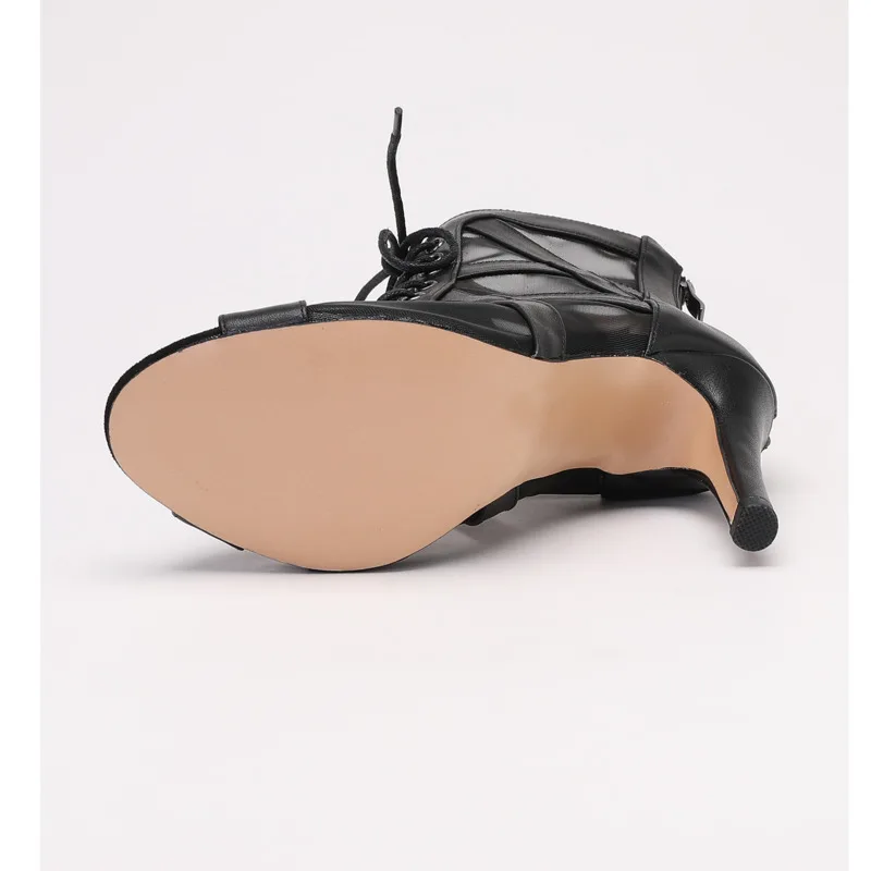 Новые пикантные женские черные туфли на высоком каблуке вечерние ботинки