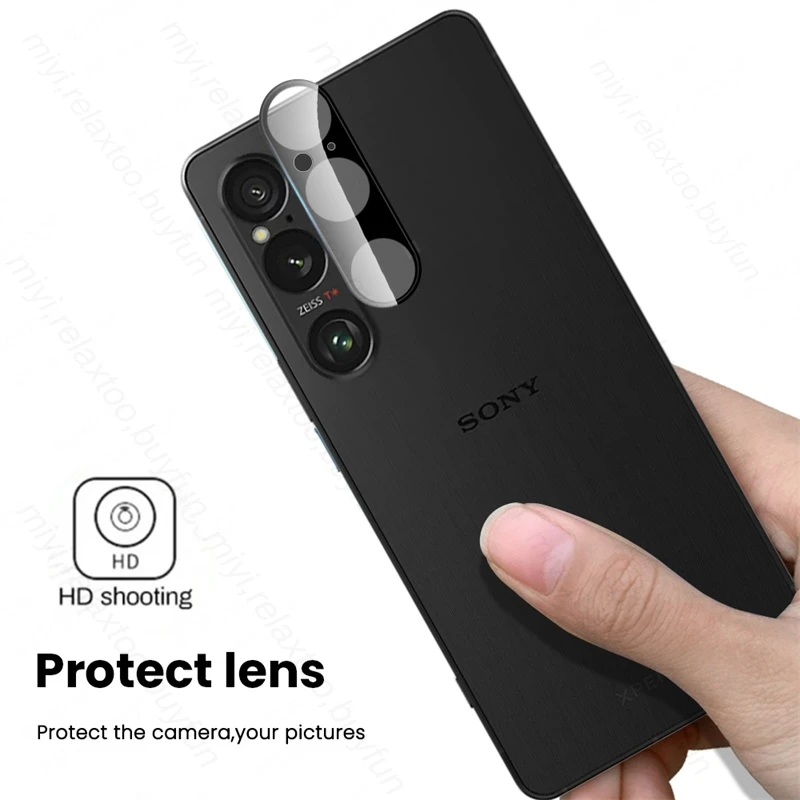 Для Sony Xperia 1 VI 5G Case 3 шт 3D изогнутая Защита объектива камеры закаленное стекло Xperia1VI