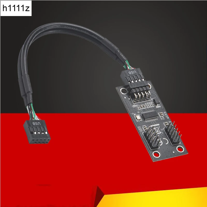 Новинка USB-разветвитель USB2.0 9-контактный двойной адаптер-концентратор переходник
