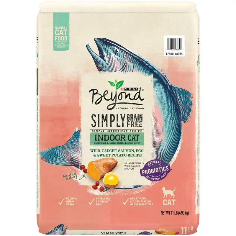 

Simply indoor Cat Dry Cat Food Salmon Sweet Potato, Grain-Free, 11 lb Bag