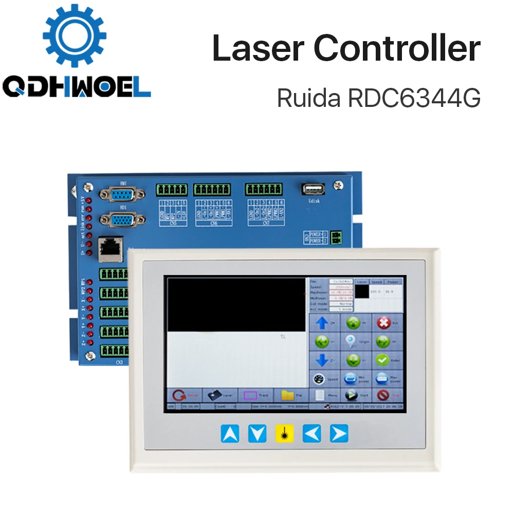 

Ruida RD RDC6344G 7" Touch Panel Co2 Laser DSP Controller for Laser Engraving and Cutting Machine RDC DSP 6344G