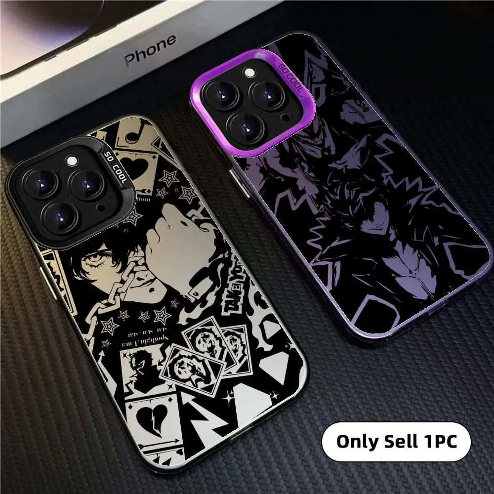 Фото Чехол для телефона Game P-Persona 5 для iPhone 17 16 15 14 13 12 11 Pro Max, дизайнерский матовый чехол с лазерной гравировкой Aurora Funda №1
