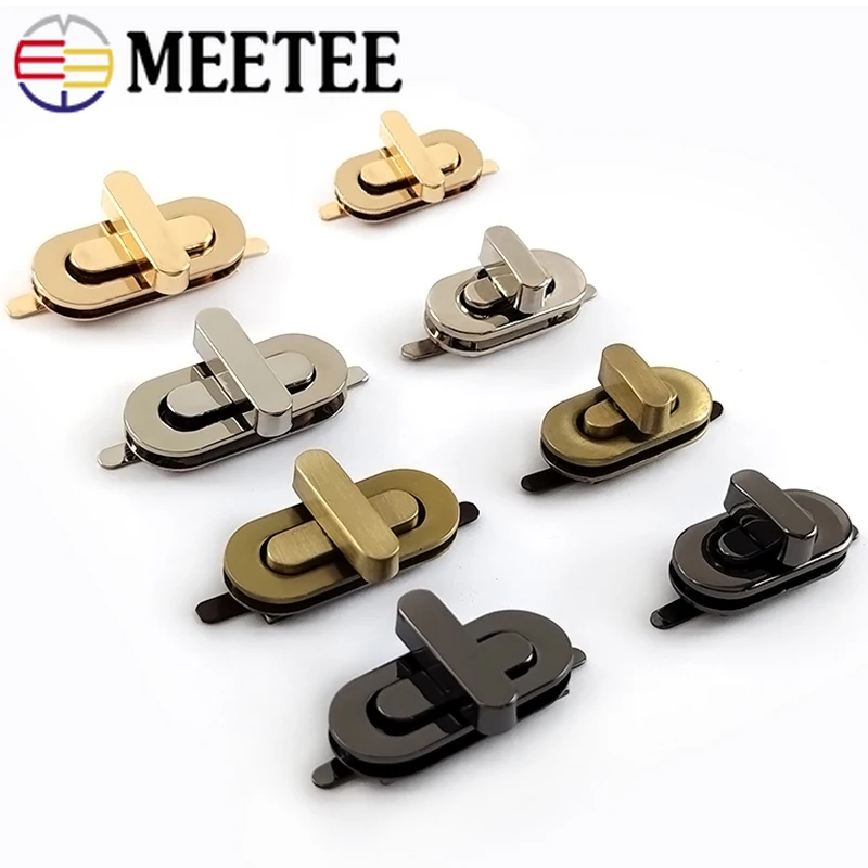 

2/5Pcs 42x17/34x16mm Egg-shaped Bag Twist Turn Locks Metal Purse Mortise Lock Buckle Handbag Clasp Closure DIY Accessories