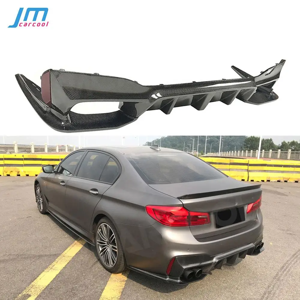 

Задний диффузор для BMW 5 серии F90 M5 2017- 2020 сухого углеродного волокна, разветвители для губ, спойлер в 3D стиле, задний бампер, крыло, защитная пластина
