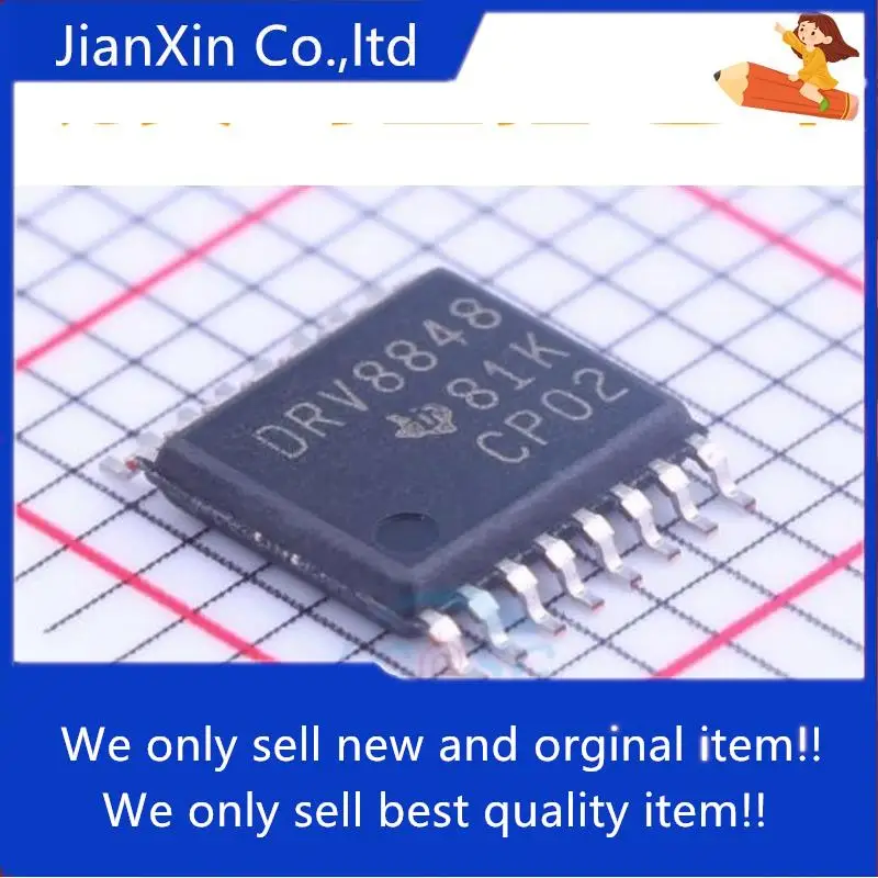 

10pcs 100% orginal new DRV8848PWPR DRV8848PWP DRV8848 TSSOP-16 Controller and Driver