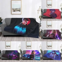 cyberpunk multifunctional warm flannel blanket bed sofa personalized super soft warm bed cover