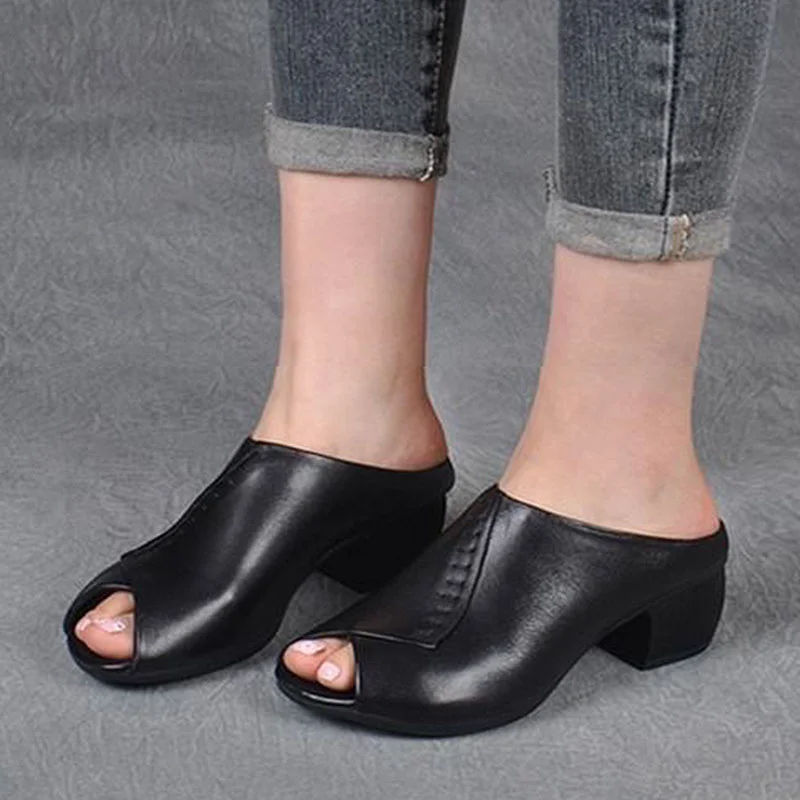 Women Sandals Women Heels Sandals 2023 Elegant Woman Shoes With Low Heels Zapatos Mujer Summer Sandals Women Mules Ladies Shoes