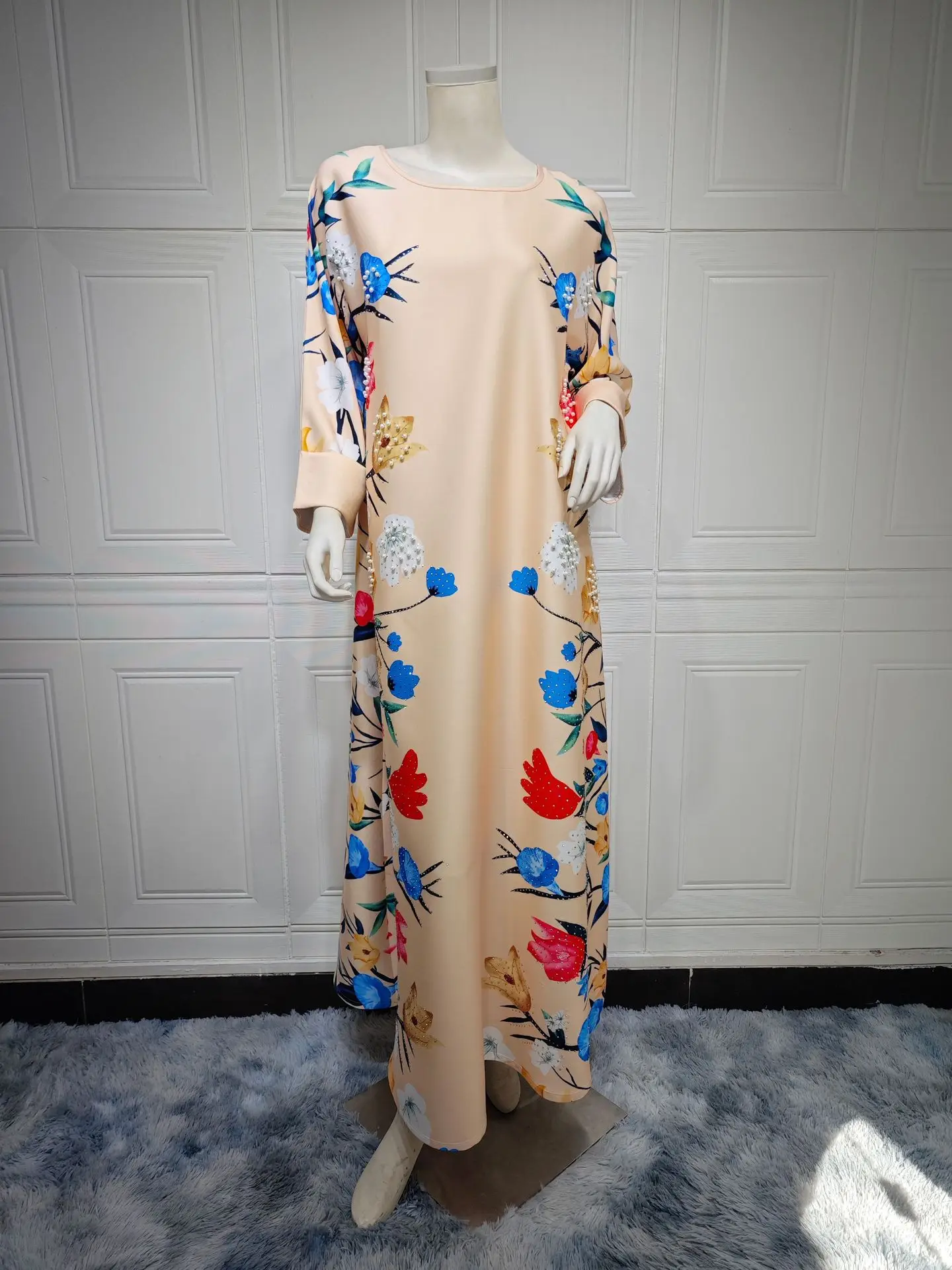 Арабская модная повседневная домашняя одежда Дубаи со стразами для