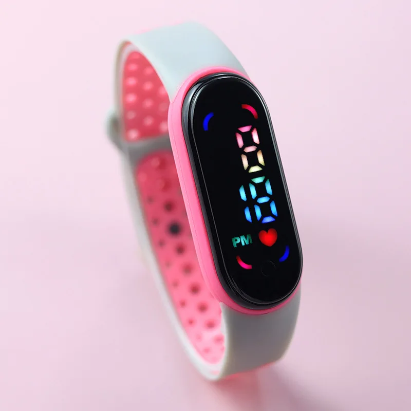 

Детские часы карамельных цветов, подарок на день рождения для мальчиков и девочек, часы с силиконовым ремешком, светодиодные цифровые детские часы, модные спортивные часы, 2022