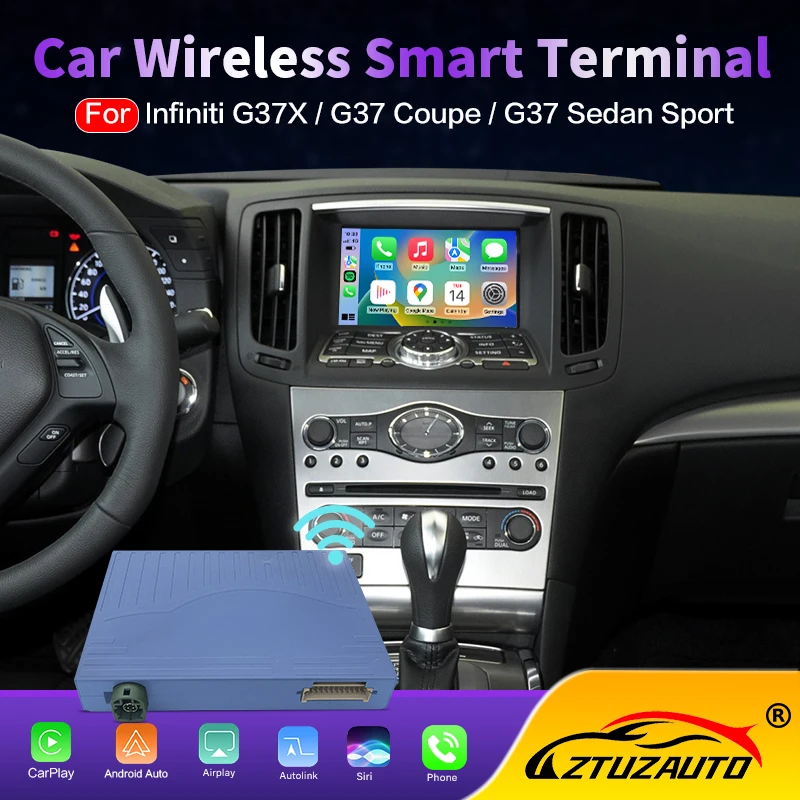 Фото Беспроводной адаптер CarPlay Android Auto для Infiniti G Series G37 G35, поддержка Mirror Link AirPlay, комплект для модернизации Plug & Play №1