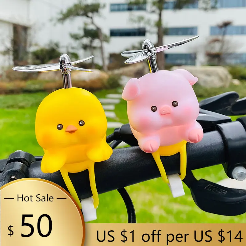 

Creative Happy To Fly Electric Car Ornaments Cartoon Cute Spinning Windmill Doll Bicycle Strap Decorations