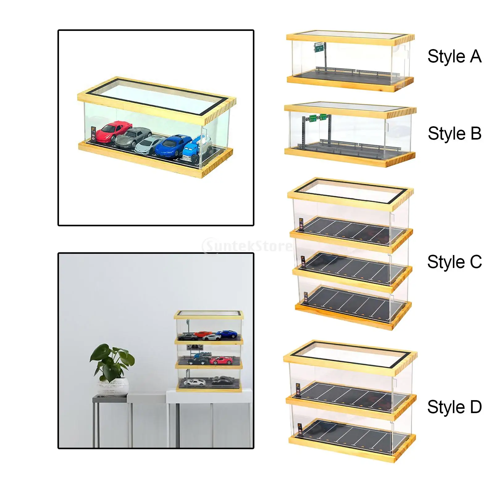 

Модель парковки в масштабе 1:64, акриловая модель для офиса, мини-автомобиля, гаража, декоративный Настольный дизайн