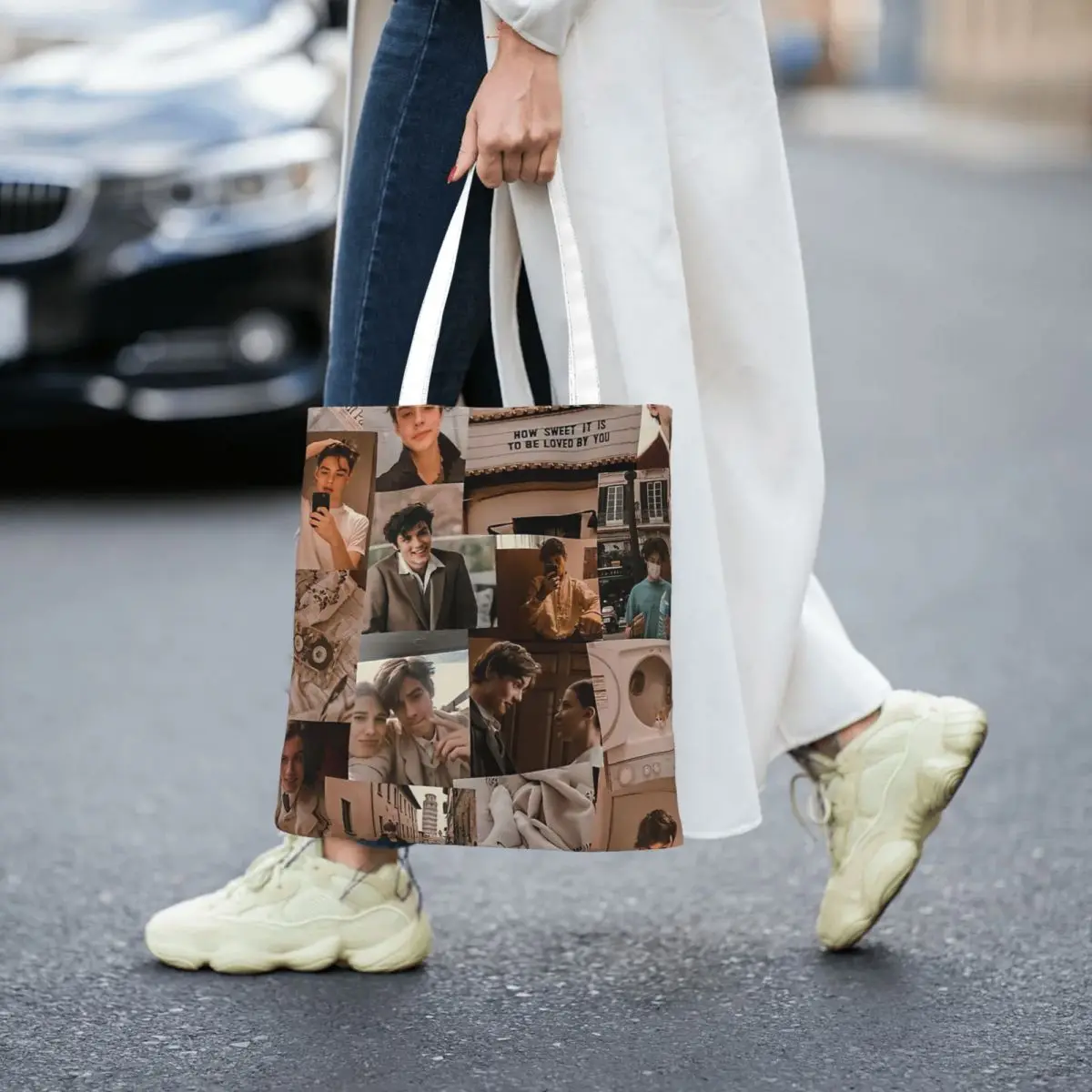 Louis Partridge Women Canvas Handbag Large Capacity Shopper Bag Tote Bag withSmall Shoulder Bag