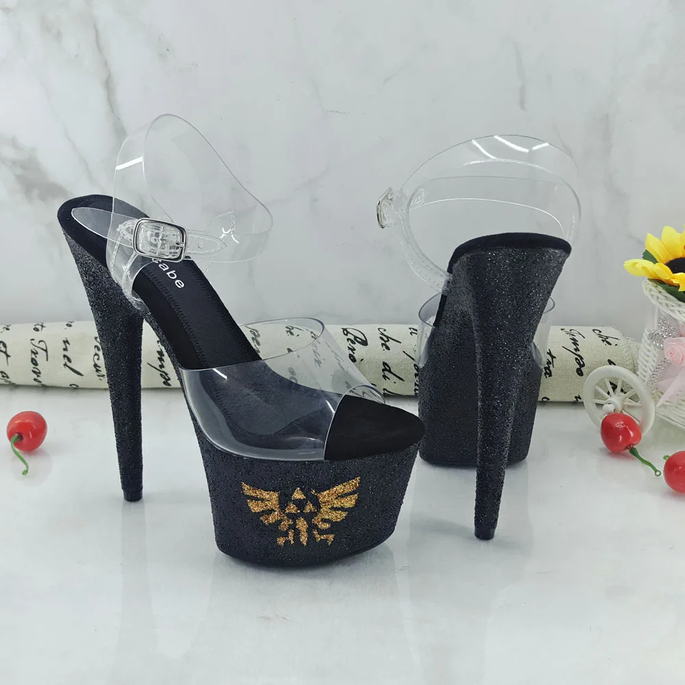 Leecabe 17CM/7Inch Women's Platform Sandals  party High Heels Shoes Pole Dancing Shoes