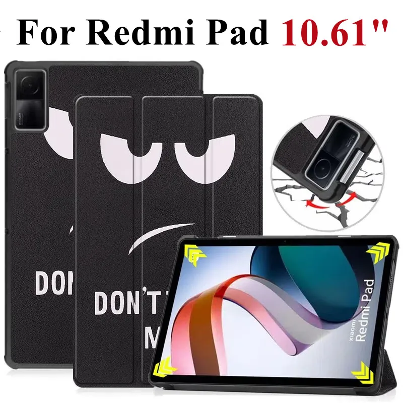 Tablet For Xiaomi Redmi Pad 10.6 Case 2022 Case Folding PU Leather Smart Cover for Redmi Pad Case 10.61 inch With Auto Wake UP