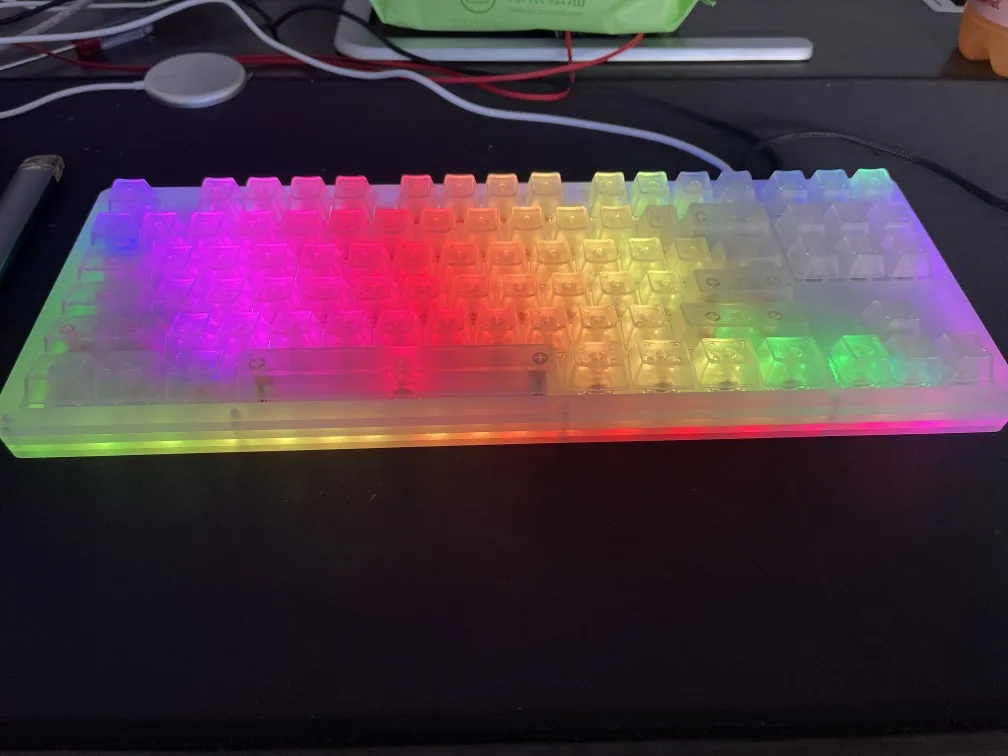 

104 Keys Transparent ABS Keycaps Mechanical Keyboard OEM Profile Non-Engraved Backlight RGB Custom Blank Clear Key cap Mx Switch