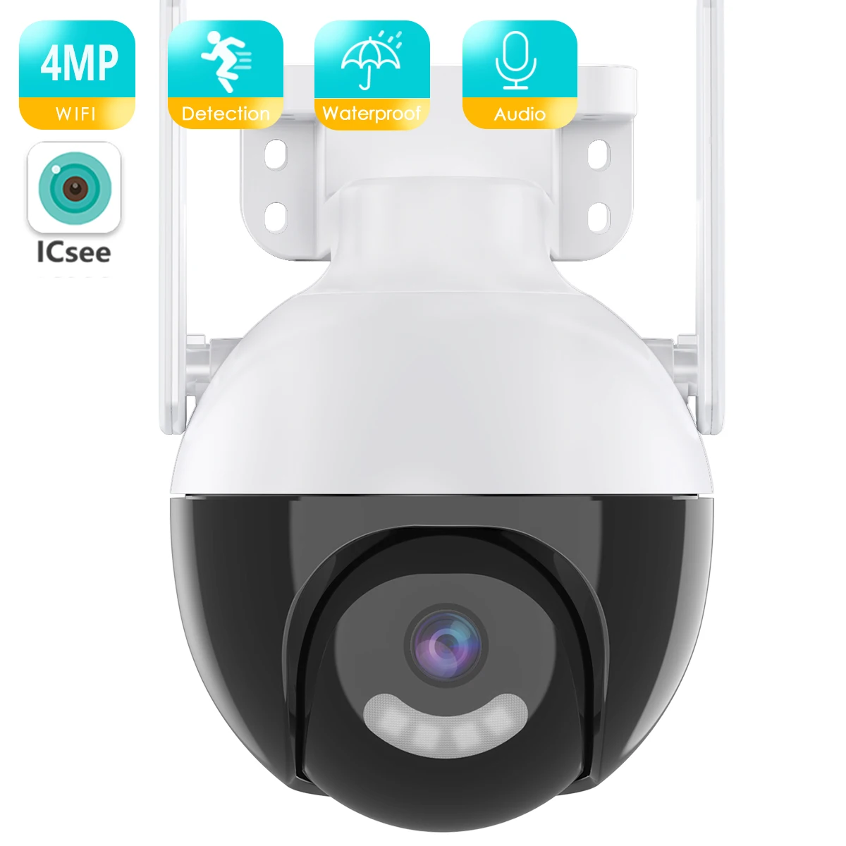 

2K 4MP WiFi PTZ Camera Color Infrared Night Vision Cloud CCTV Home Security IP Camera Two Way Audio Outdoor Video Surveillance