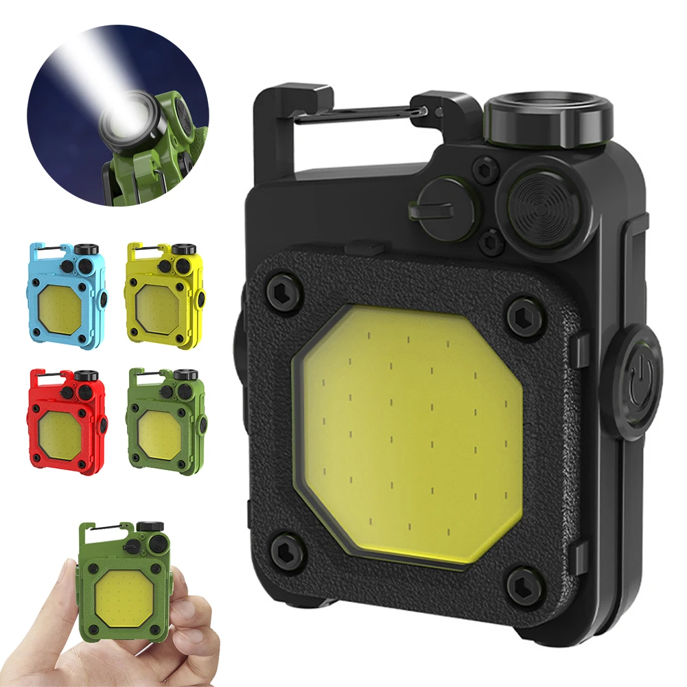 

Мини-брелок, COB фонарик, USB Перезаряжаемый светодиодный фонарик, суперъяркий внешний портативный фонарик, магнитная работа