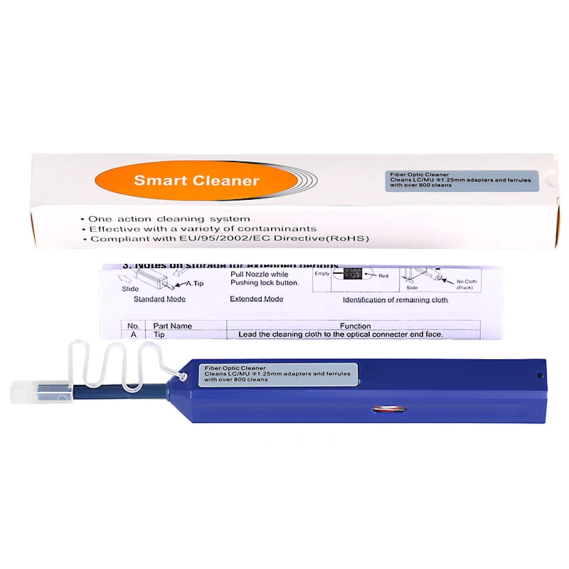 1.25mm Universal Connector Fiber Optic Cleaner Cleaning Pen LC One Click Cleaner Fiber Optic Connector cleaning tool