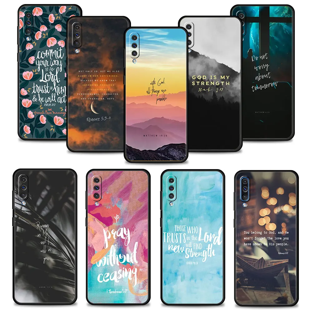 

Bible verse Funda Covers For Samsung A10s A20e A20s A50 A40 A10 Note 20 Ultra 10 A30 A70 A02 A03 M52 5G M51 M30s A91 M31 A10e