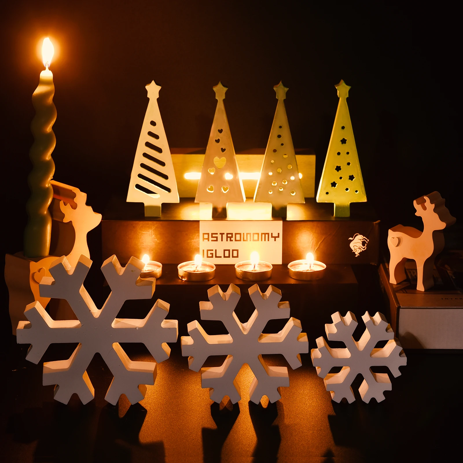 DIY Рождественская елка форма для эпоксидной смолы свеча мыло литейные формы