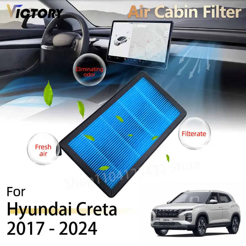 Для Hyundai Creta 2017-2024 2023 2022 2021 2019 2018 Cantus SU2i SU2 аксессуары HEPA салонный фильтр