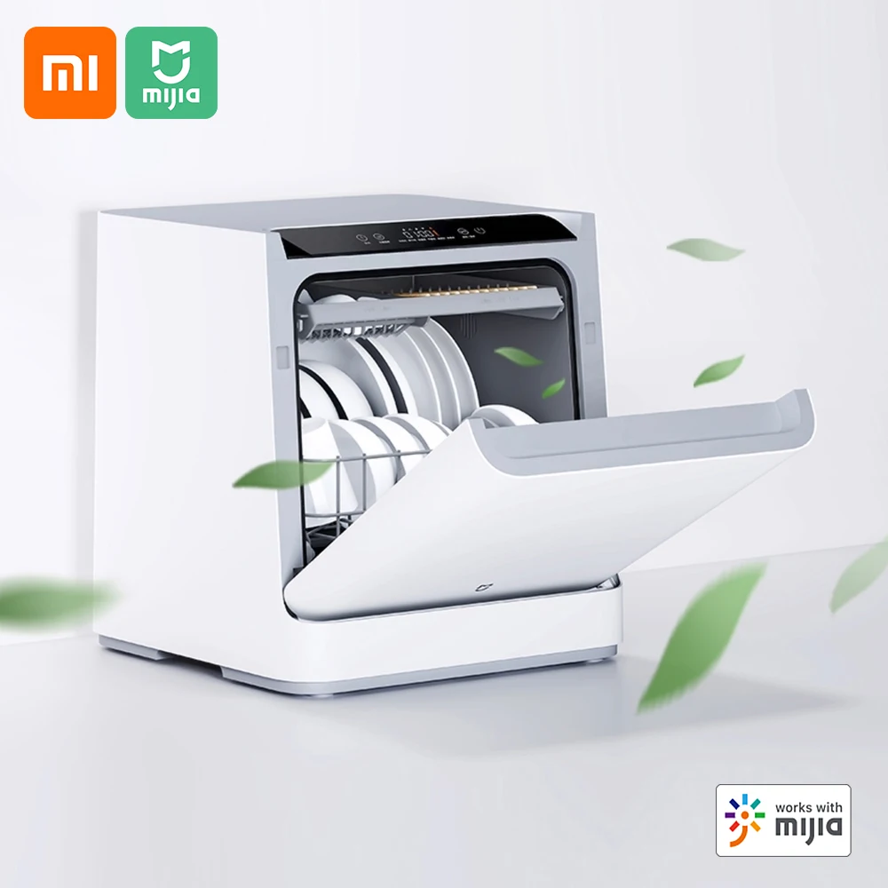 

Xiaomi-lavavajillas Mi Smart 4, juegos de comedor, limpiador de escritorio, vajilla, lavable, funciona con la aplicación Mi Home