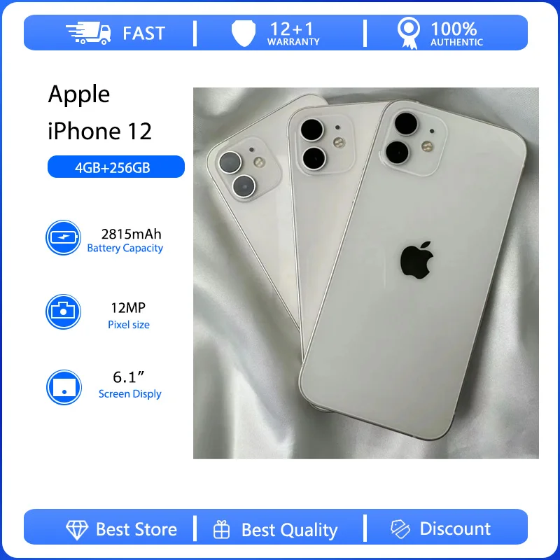 Смартфон Apple iPhone 12 4/64ГБ 4/128ГБ 4/256ГБ б/у