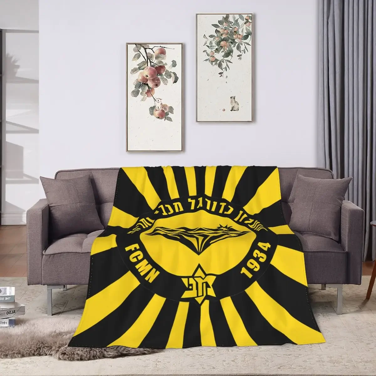 Maccabi Netanya фланелевое одеяло теплое для кровати путешествий кемпинга гостиной