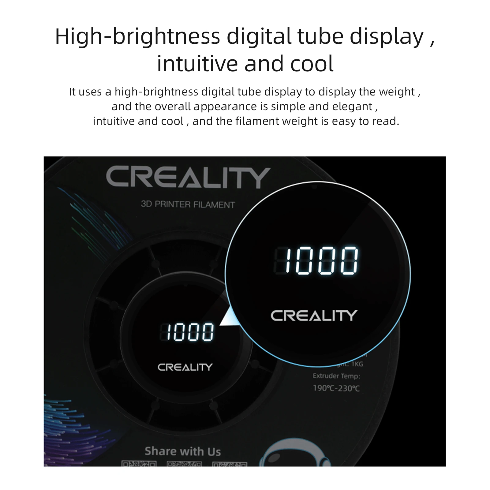 Creality 3D Digital Spool Rack-S (Single) подходит для всех 3D-принтеров FDM поддержка точного