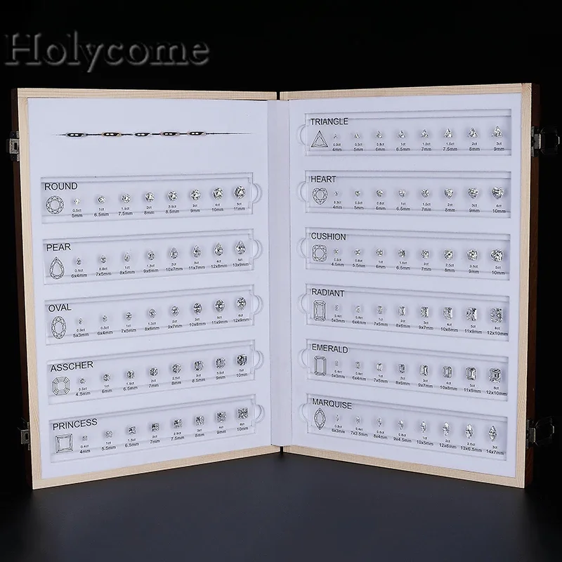 Holycome Набор таблиц отличий 5А с кубическим цирконием и бриллиантом в каратах