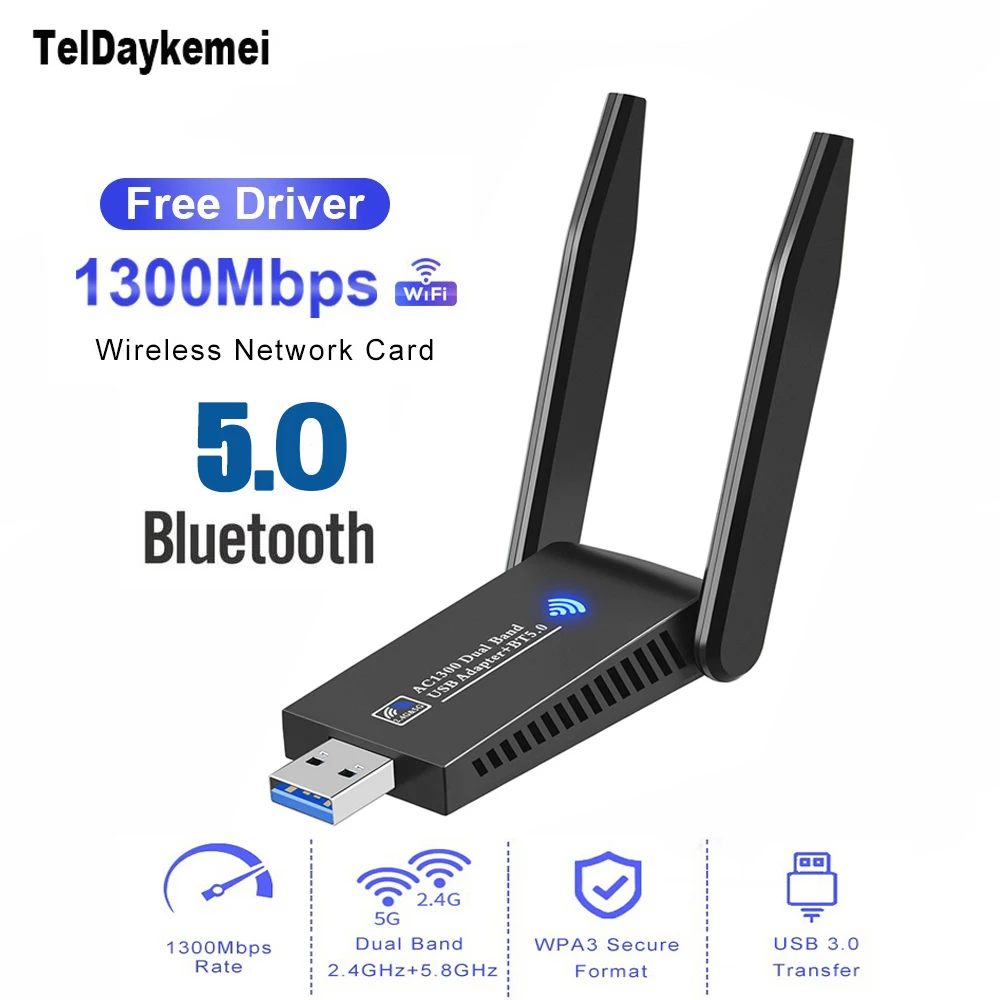 USB 3 0 WiFi 1300 Мбит/с Bluetooth 5 |