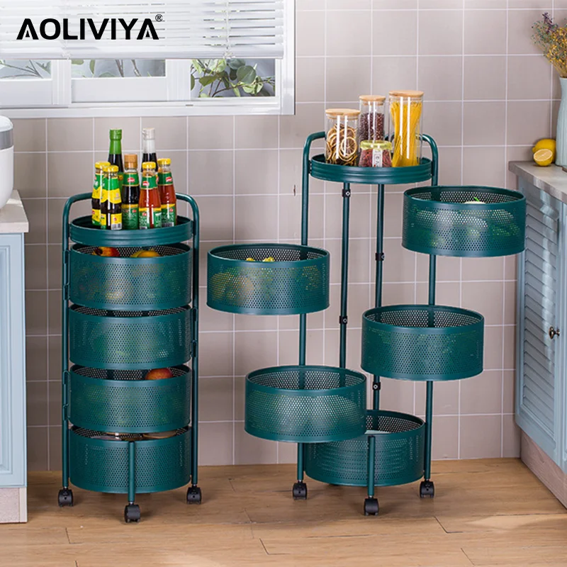 

Кухонная круглая вращающаяся стойка AOLIVIYA, съемная Съемная стойка для хранения фруктов и овощей в ванной комнате ShuangHong 2023