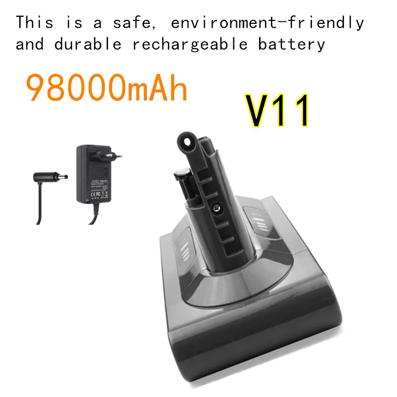 

2022 100%New V11 Battery Absolute V11 Animal Li-ion Vacuum Cleaner Rechargeable Battery Super Lithium Cell 98000mAh