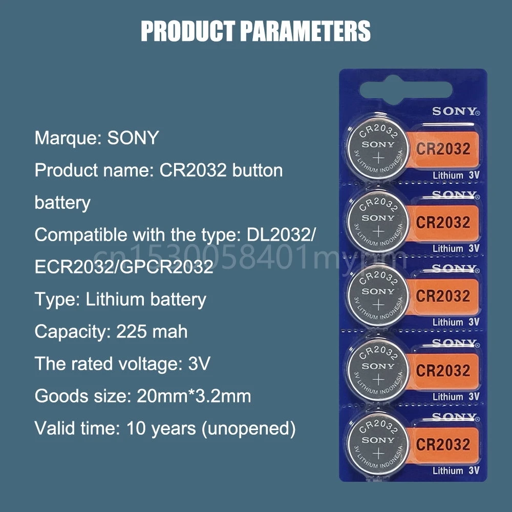 Литиевые кнопочные батарейки SONY CR2032 3 в CR 2032 DL2032 ECR2032 BR2032 батарейка для часов