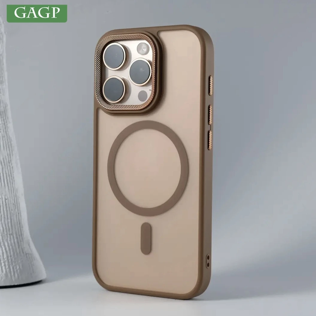 Роскошный защитный чехол для камеры Spiricle iPhone 15 16 Pro Max Plus Чехлы Magsafe 14 12 11 13 Матовый