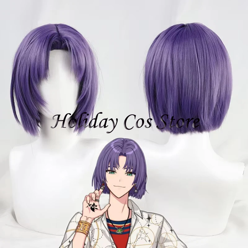 Аниме Мурр Харт Косплей Хэллоуин Парик Короткие Фиолетовые Парики Термостойкие