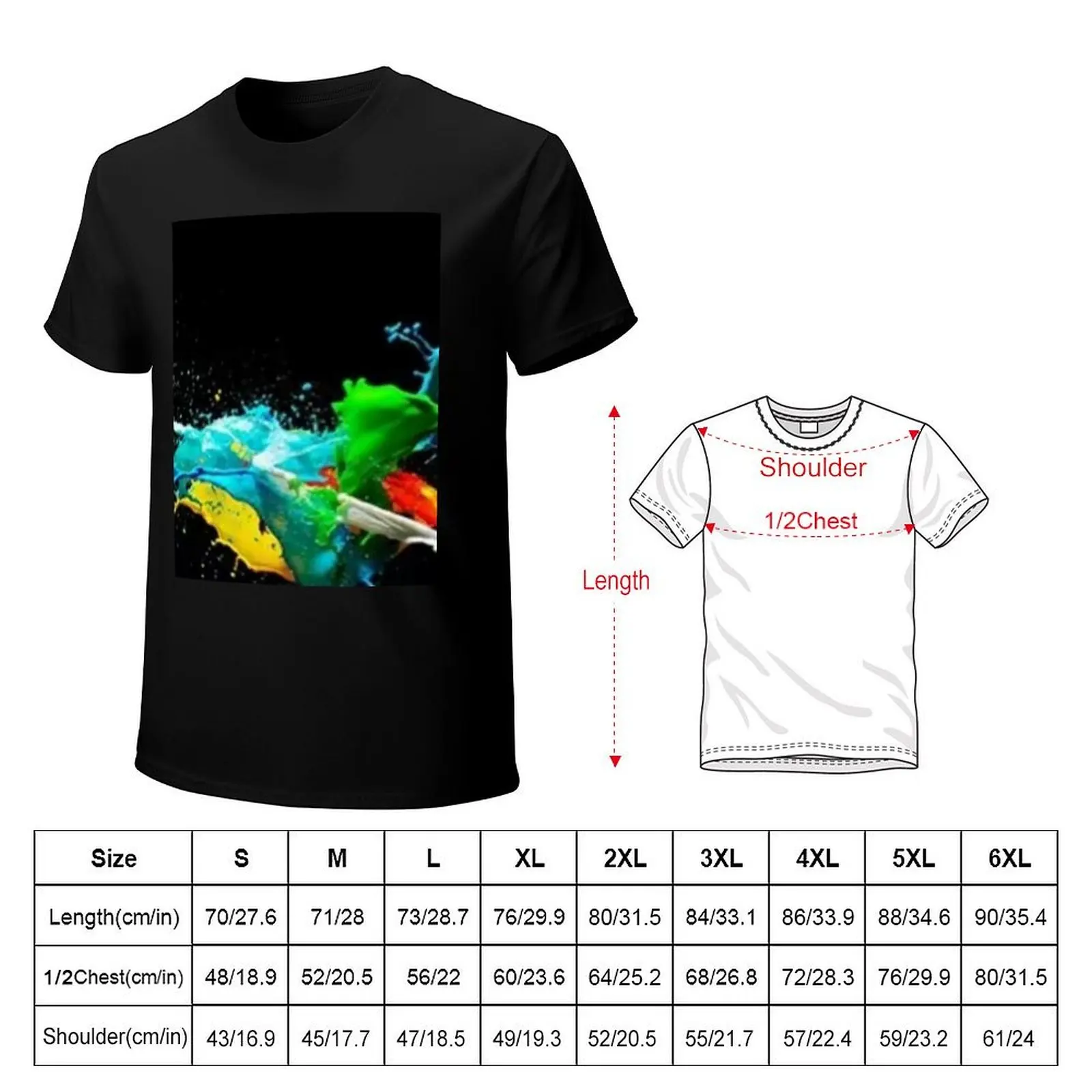 Цвета падают в темноте футболка милые топы мужская одежда на заказ