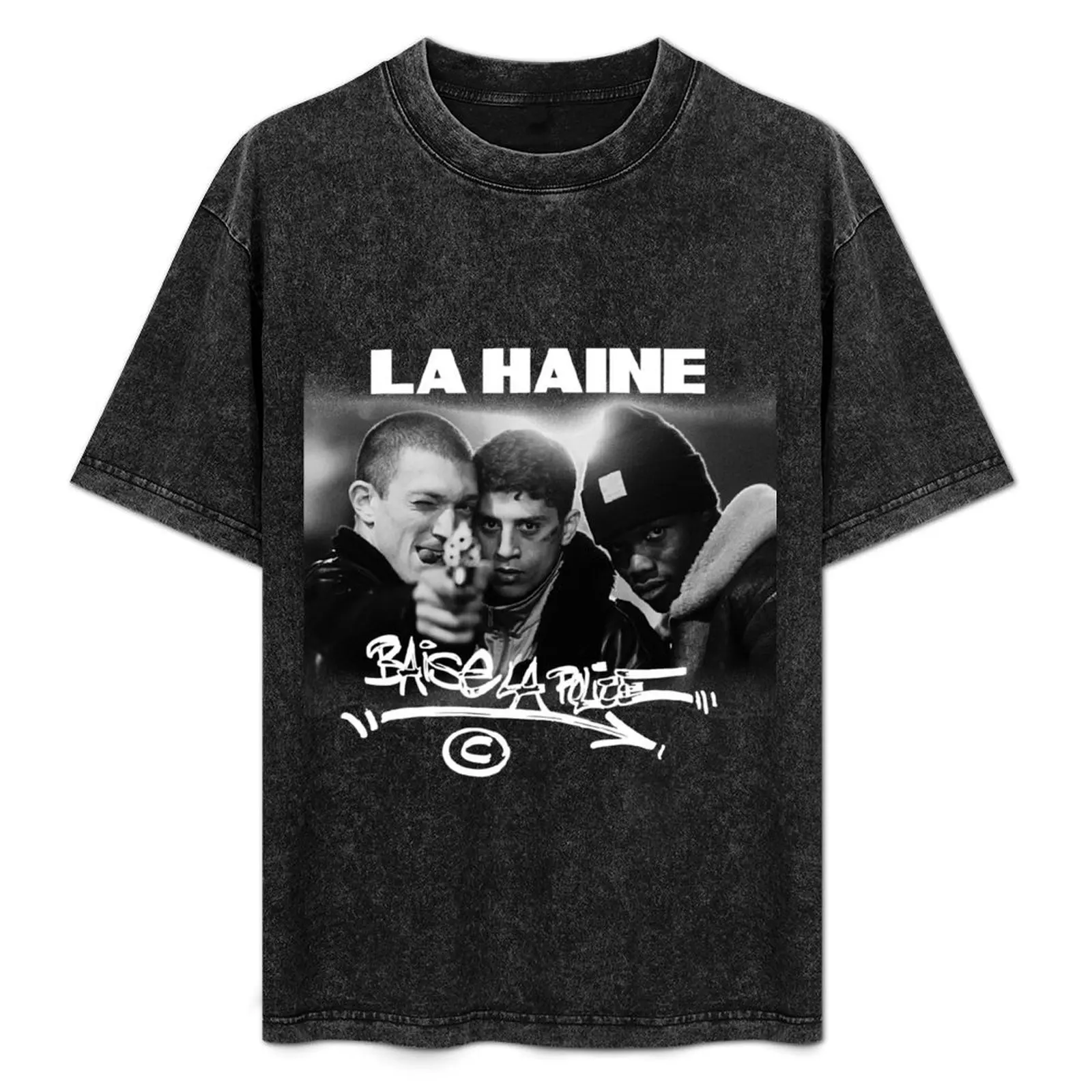 Футболка LA HAINE / L’ODIO простые летние топы блузка мешковатые рубашки мужская