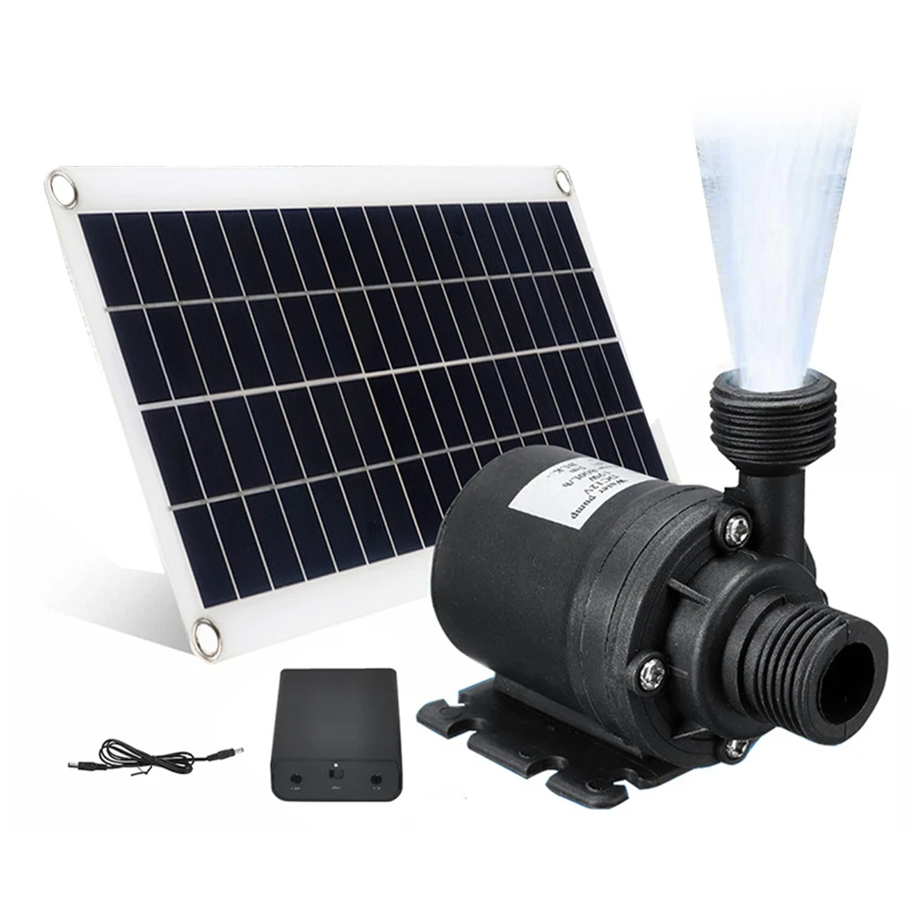 

50W Solar Water Pump 800L/H DC12V Low Noise Solar Water Fountain Pump Garden Family Water Fountain Irrigation Pump