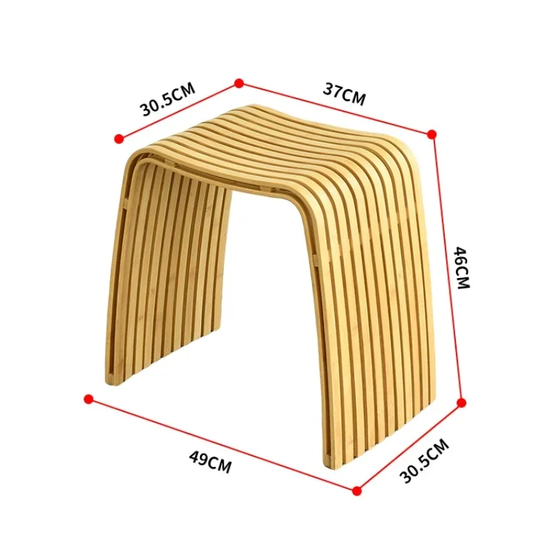 Современный бамбуковый табурет для ванной комнаты многофункциональный прихожая