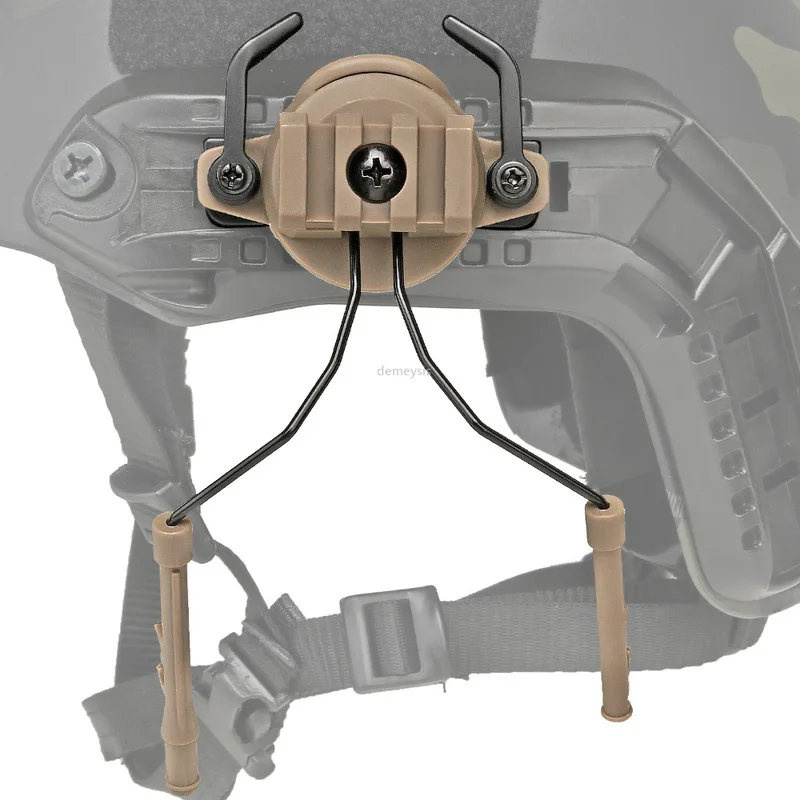 Army Tactical Headset Holder Fast Helmet  Rail Suspension Bracket Hunting Shooting Headset Bracket Helmet Rail Adapter Set