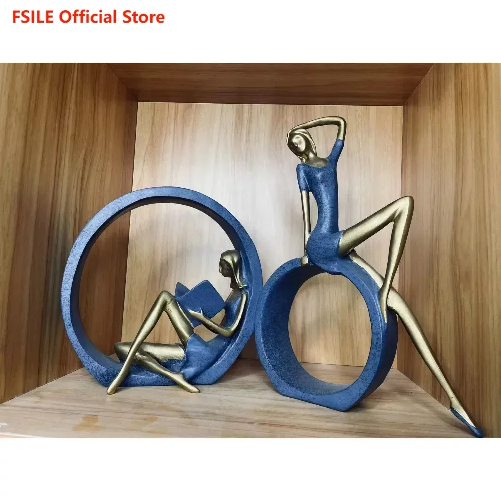 

FSILE Modern Minimalist Ornaments Creative Living Room Entrance Wine Cabinet New House Decorations Study Bookcase Ornaments