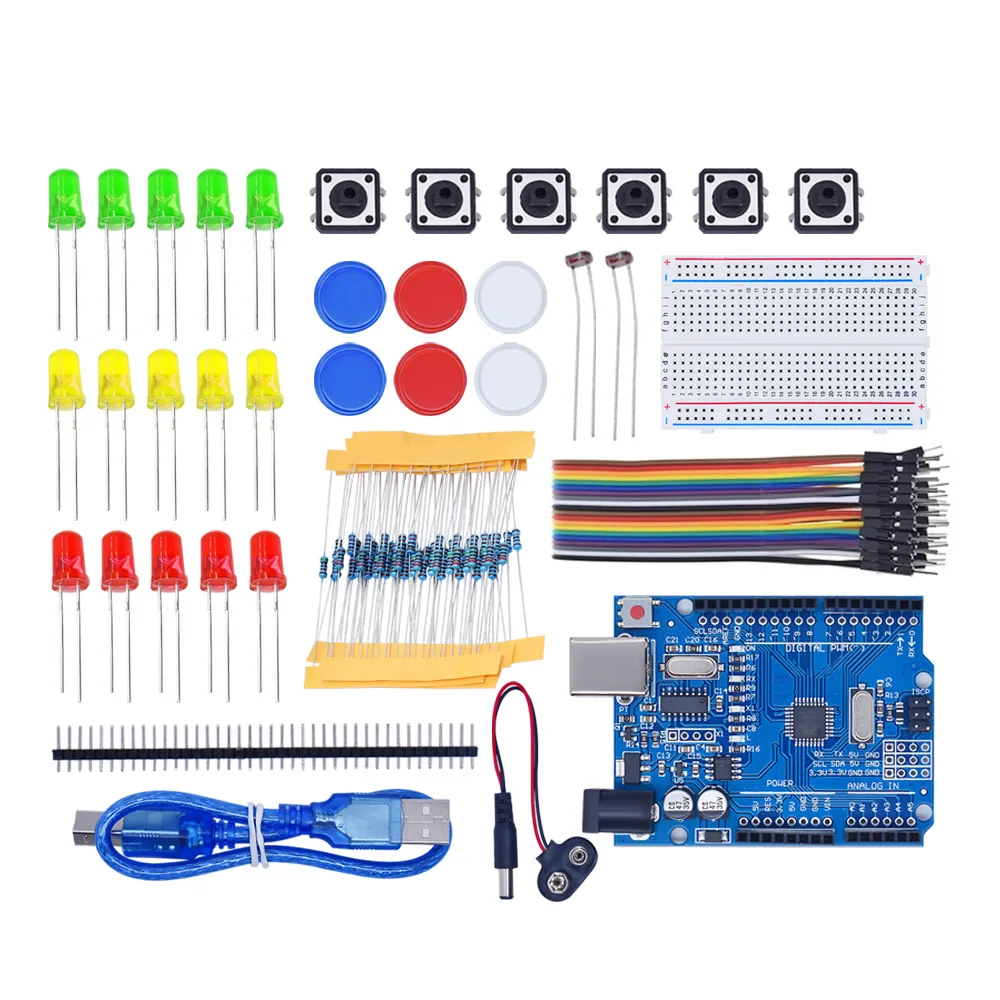 Стартовый комплект для UNO + WiFi R3 оригинальный чип ATMEGA328P CH340G Arduino макетная плата