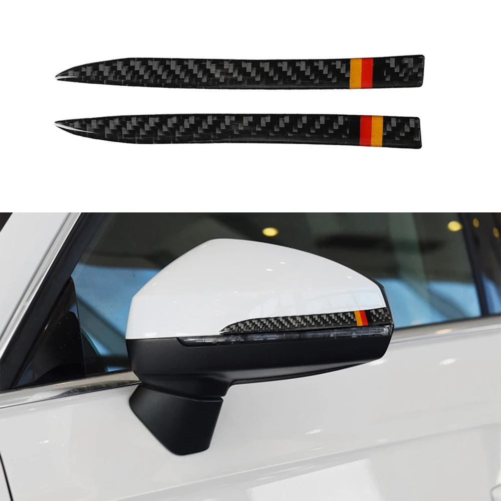 

for Audi A6 S6 C7 A7 S7 4G8 2012-2018 Rearview Mirror Anti-collision Strip Decoration Sticker Decal Cover Trim Car Accessories