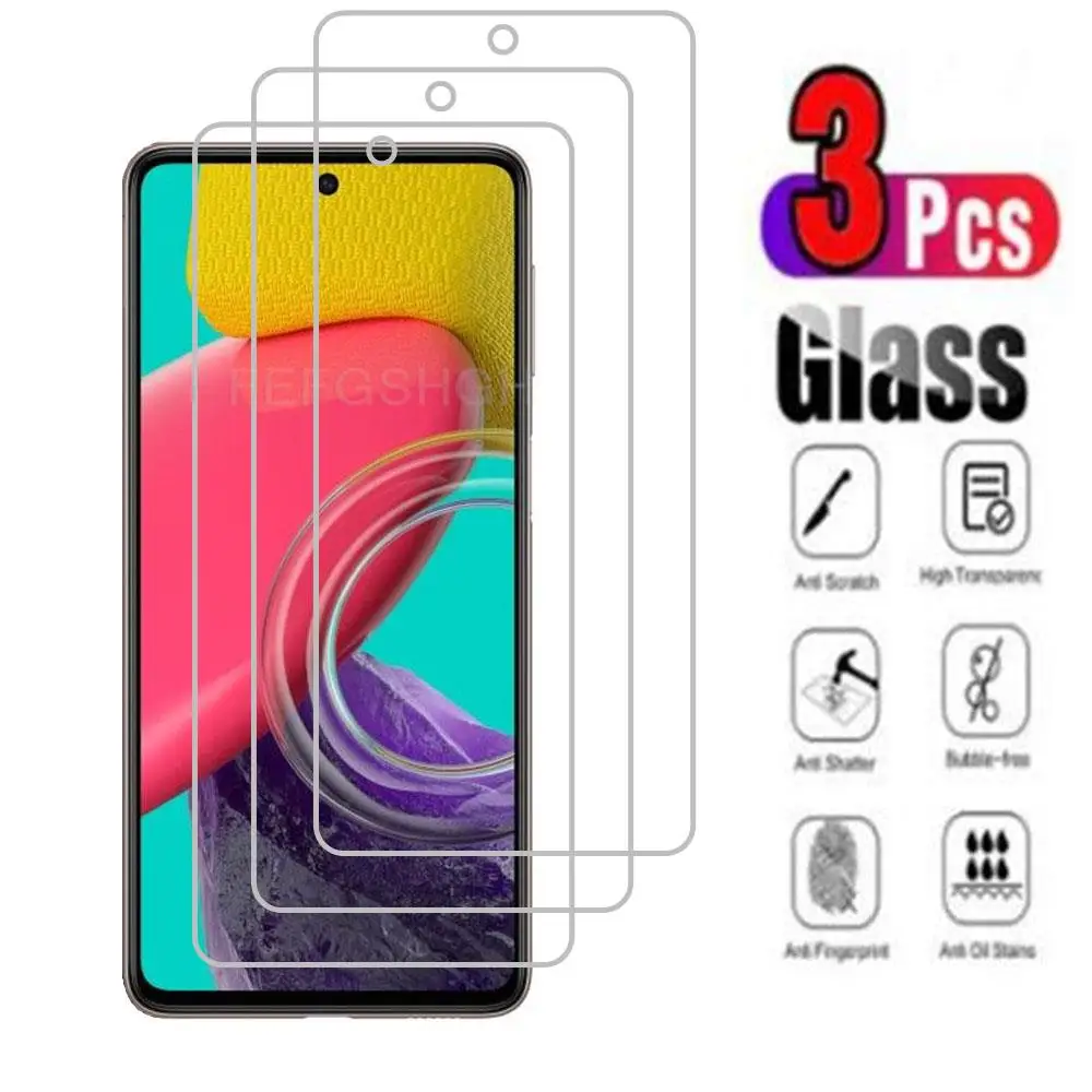 

3 шт. 9H HD защитное закаленное стекло для Samsung Galaxy M53 5G 6,7 дюйма GalaxyM53 защита для экрана телефона защитная пленка