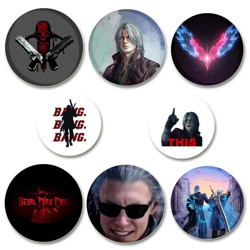 Булавки в стиле аниме Devil May Cry милый мультяшный значок жестяные броши ручной