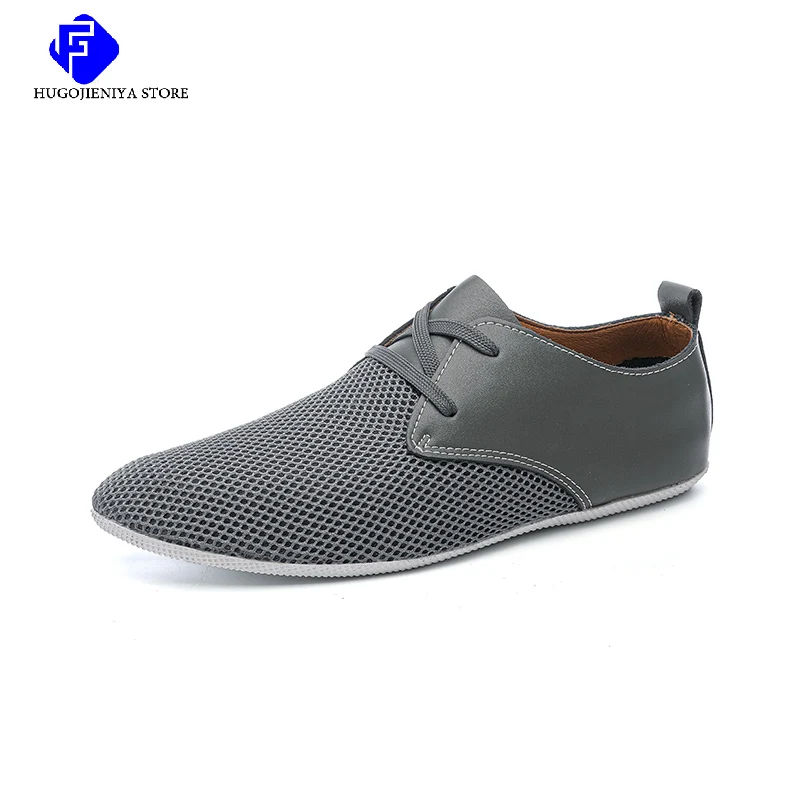 

Мужские легкие туфли в британском стиле, светильник ческие легкие дышащие сетчатые туфли на плоской подошве, повседневные деловые классиче...