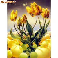 ruopoty yellow flower 40x50cm diy paint by numbers picture handpainted modern coloring by numbers oil painting on canvas gift
